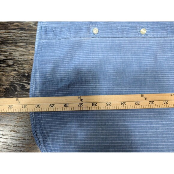 GAP Mens XL Blue Pinstripe Long Sleeve Button Down Shirt - Picture 8 of 9